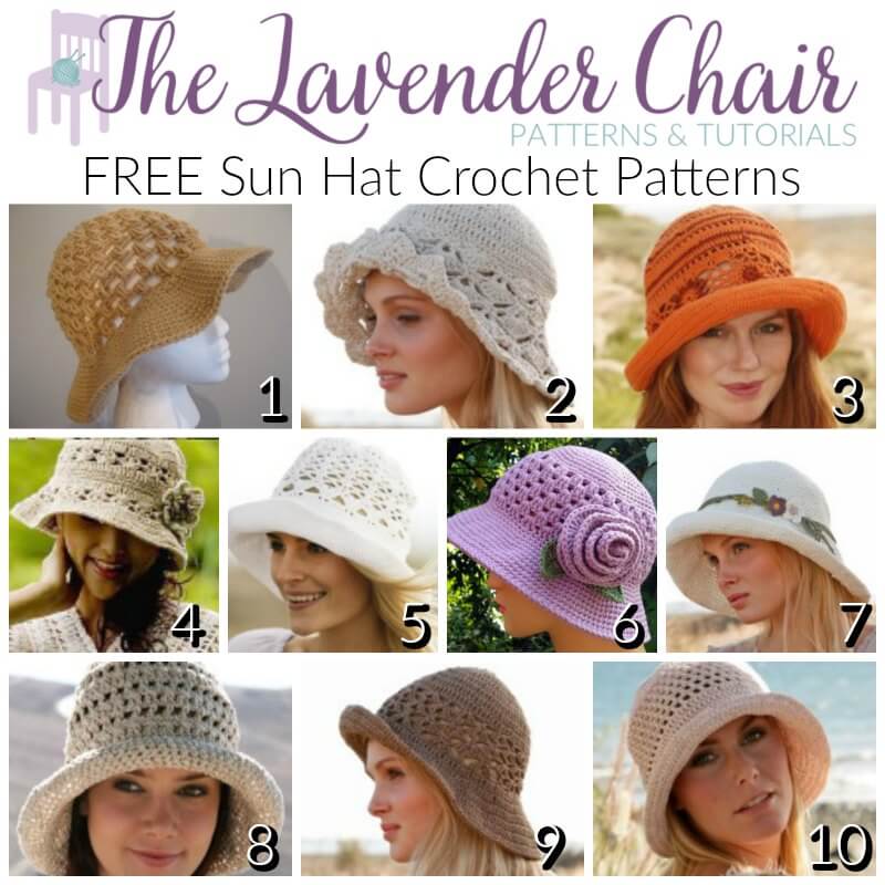 Free Sun Hat Crochet Patterns - The Lavender Chair