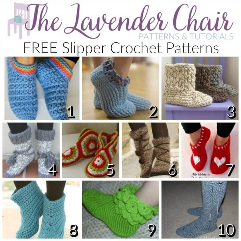 Slipper Crochet Patterns II - The Lavender Chair