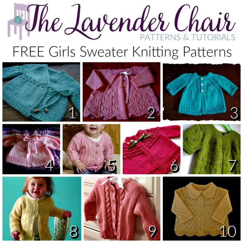 Free Girls Sweater Knitting Patterns The Lavender Chair
