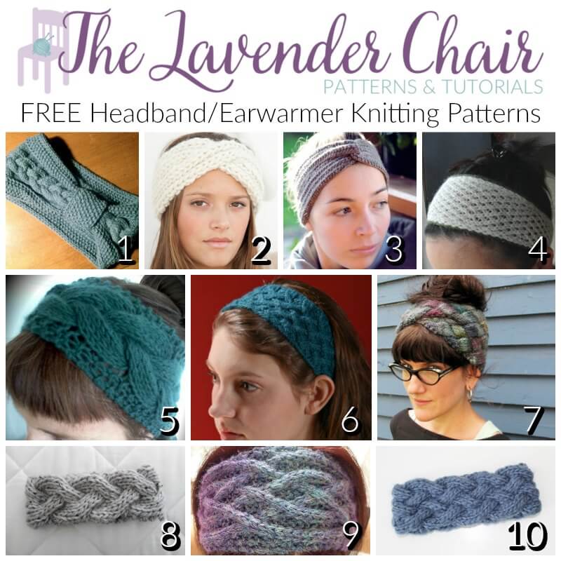 FREE Headband/Earwarmer Knitting Patterns - The Lavender Chair