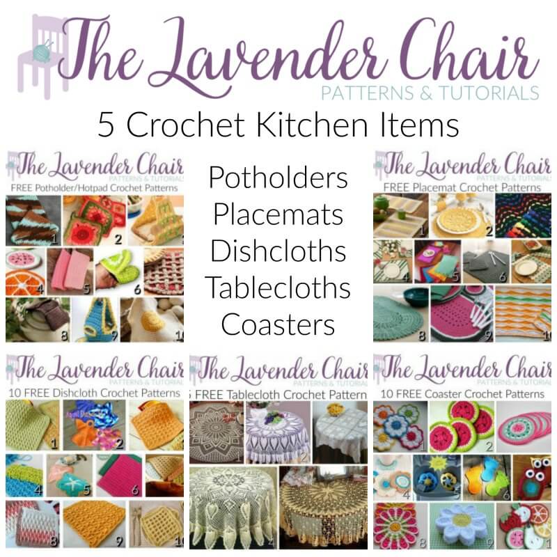 5 Kitchen Crochet Items - The Lavender Chair
