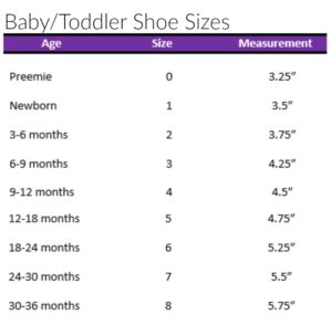 Child Mitten Size Chart