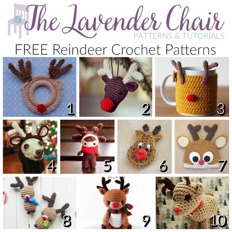 Reindeer Crochet Patterns - The Lavender Chair