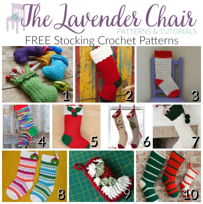 Free Stocking Crochet Patterns - The Lavender Chair