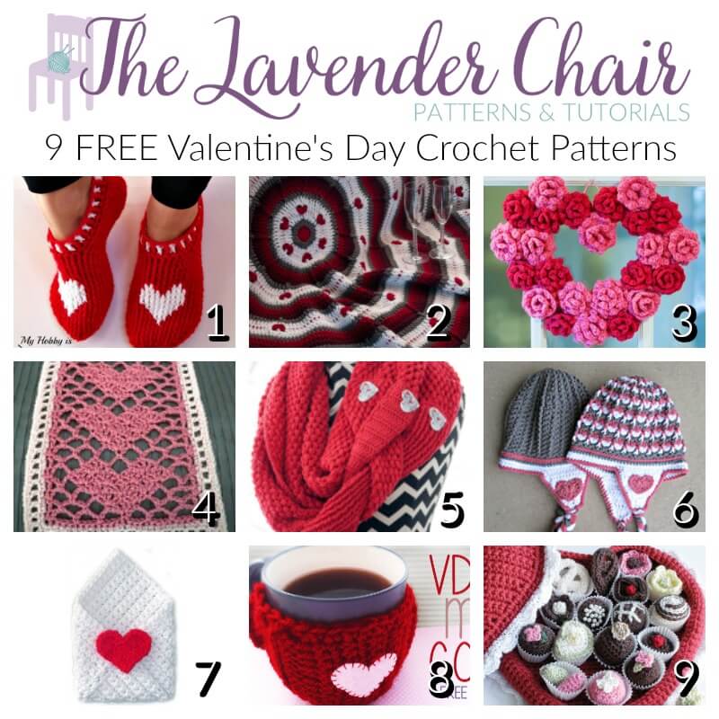 Valentines Crochet patterns - The Lavender Chair