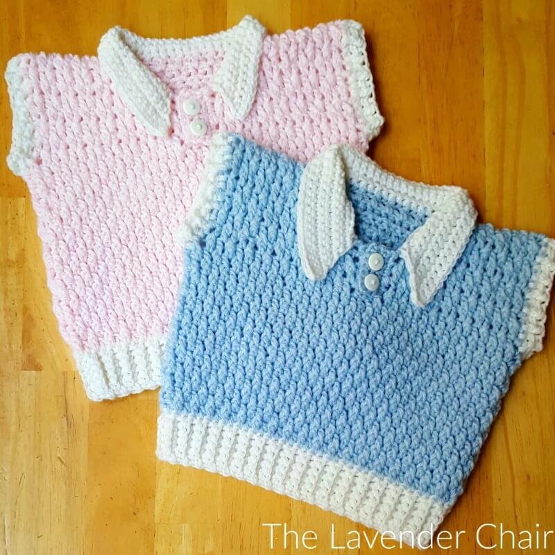 Brickwork Baby Vest - Free Crochet Pattern - The Lavender Chair