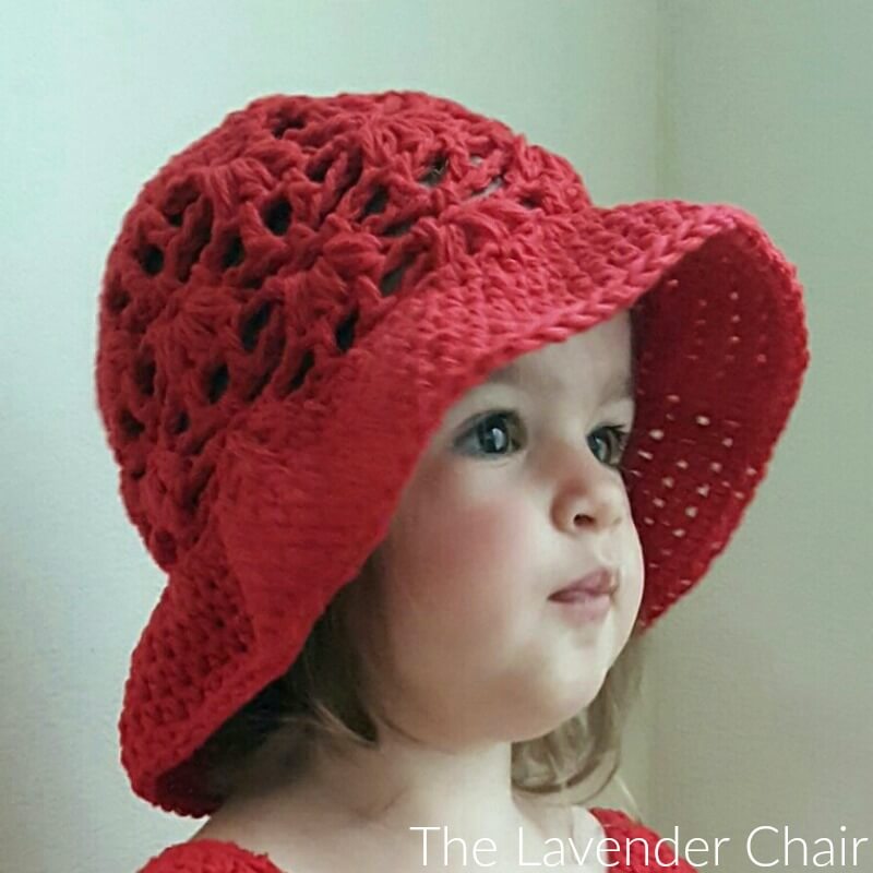 Weeping Willow Sun Hat (Infant - Child) - Free Crochet Pattern - The Lavender Chair
