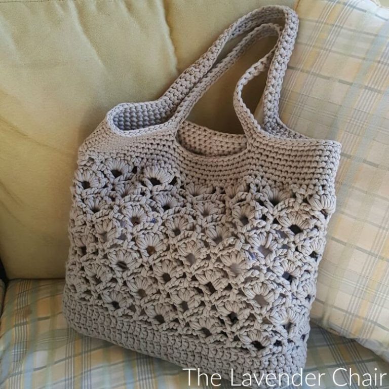 Houndstooth Market Tote Crochet Pattern - The Lavender Chair