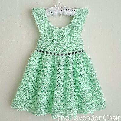 Gemstone Lace Toddler Dress Crochet Pattern - The Lavender Chair