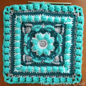 Lotus Flower Mandala Square - Free Crochet Pattern - The Lavender Chair