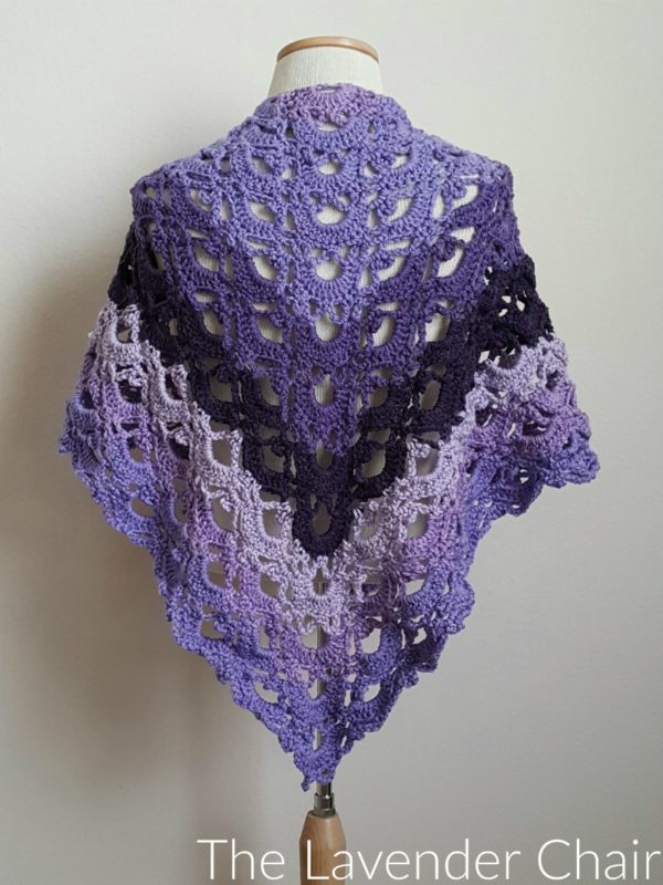 Mirrored Gemstone Lace Shawl - Free Crochet Pattern - The Lavender Chair