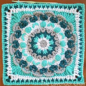 Chrysanthemum Mandala Square - Free Crochet Pattern - The Lavender Chair