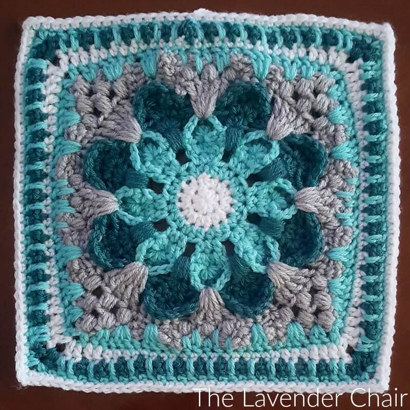 Crazy Daisy Mandala Square - Free Crochet Pattern - The Lavender Chair