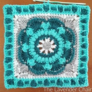 Sea Flower Mandala Square - Free Crochet Pattern  - The Lavender Chair