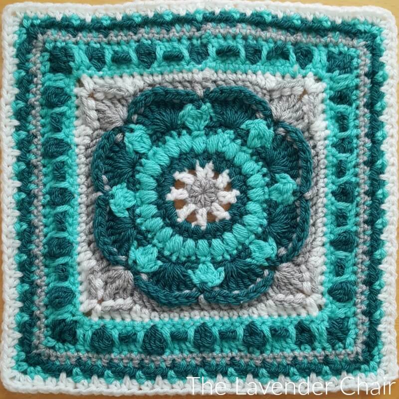 Sea Flower Mandala Square - Free Crochet Pattern  - The Lavender Chair