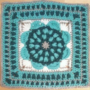 Read more about the article Sunflower Mandala Square Crochet Pattern