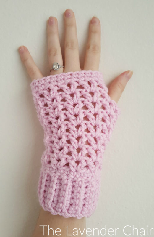 Valerie's Fingerless Gloves - Free Crochet Pattern - The Lavender Chair