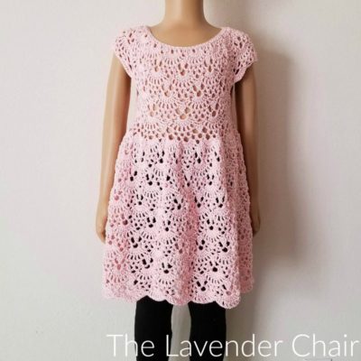 Read more about the article Rounded Yoke Lacy Shells Dress Crochet Pattern