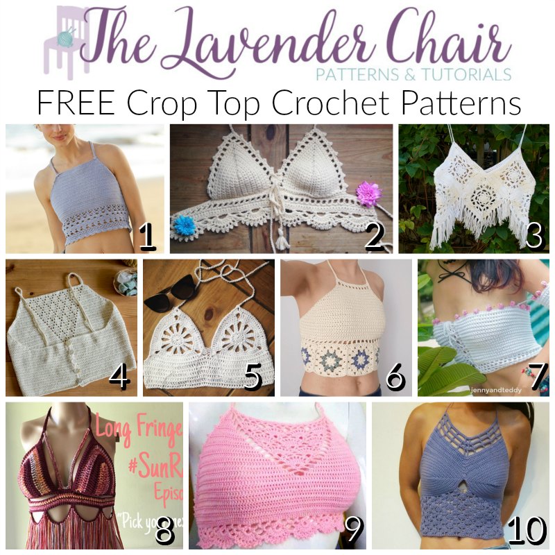 FREE Crop Top Crochet Patterns - The Lavender Chair