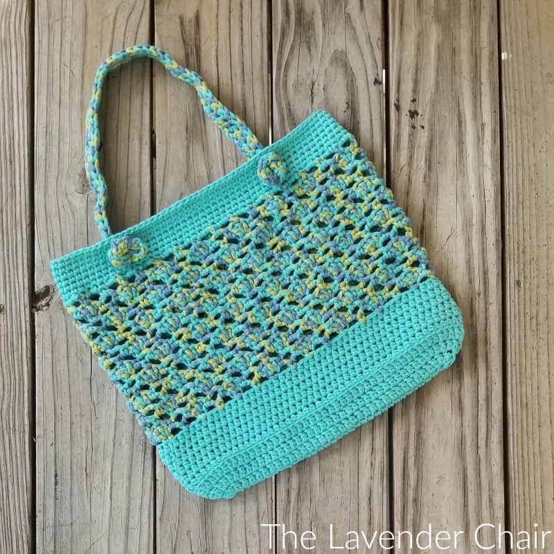 Meshy Shells Market Tote - Free Crochet Pattern - The Lavender Chair
