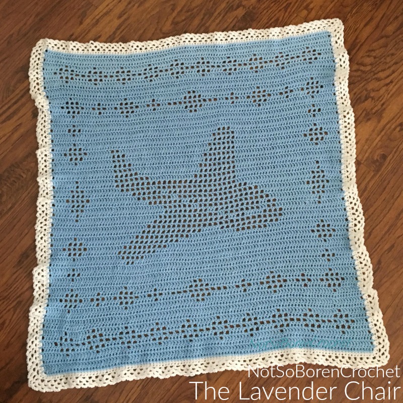 Filet Airplane Blanket - Free Crochet Pattern - The Lavender Chair