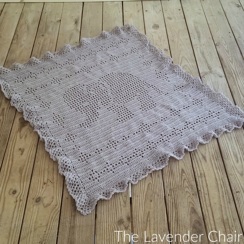 Filet Elephant Blanket - Free Crochet Pattern - The Lavender Chair