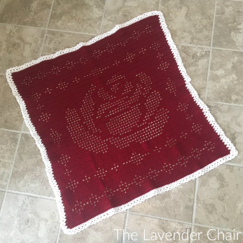 Filet Rose Blanket - Free Crochet Pattern - The Lavender Chair