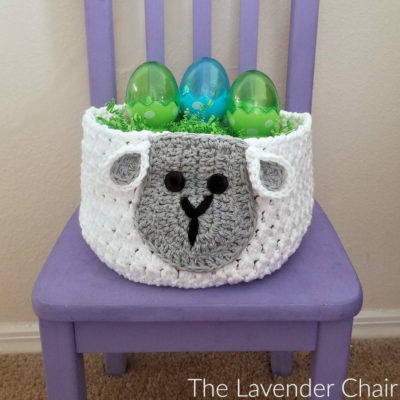 Sam Sheep Easter Basket - Free Crochet Pattern - The Lavender Chair