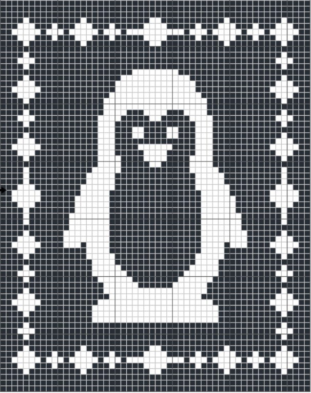Filet Penguin Blanket Graph - The Lavender Chair