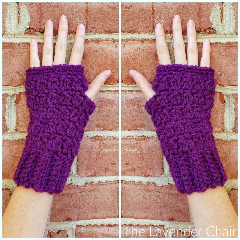 Candace's Fingerless Gloves - Free Crochet Pattern - The Lavender Chair