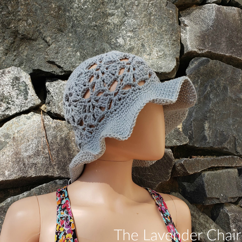 Falling Fans Sun Hat (Adult) - Free Crochet Pattern - The Lavender Chair