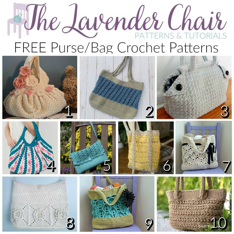 Gorgeous and FREE Purse/Bag Crochet Patterns - The Lavender Chair