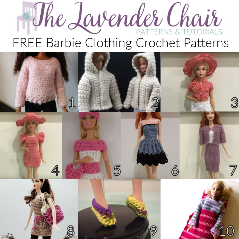 Free Barbie Clothing Crochet Patterns - The Lavender Chair