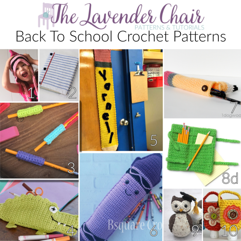 Free Back To School Crochet Patterns - The Lavender Chair