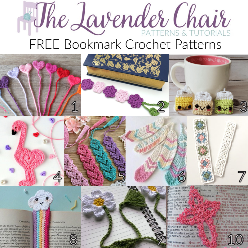Free Bookmark Crochet Patterns - The Lavender Chair