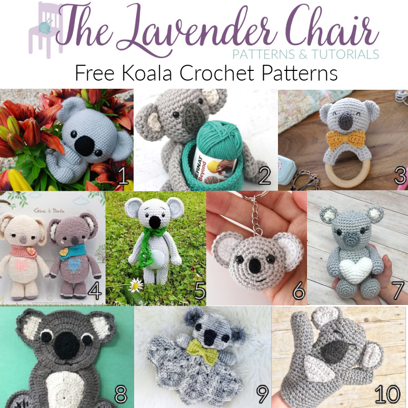 Free Koala Crochet Patterns - The Lavender Chair