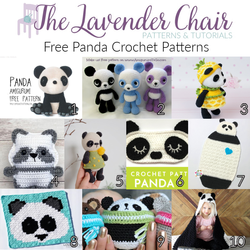 Free Panda Crochet Patterns - The Lavender Chair