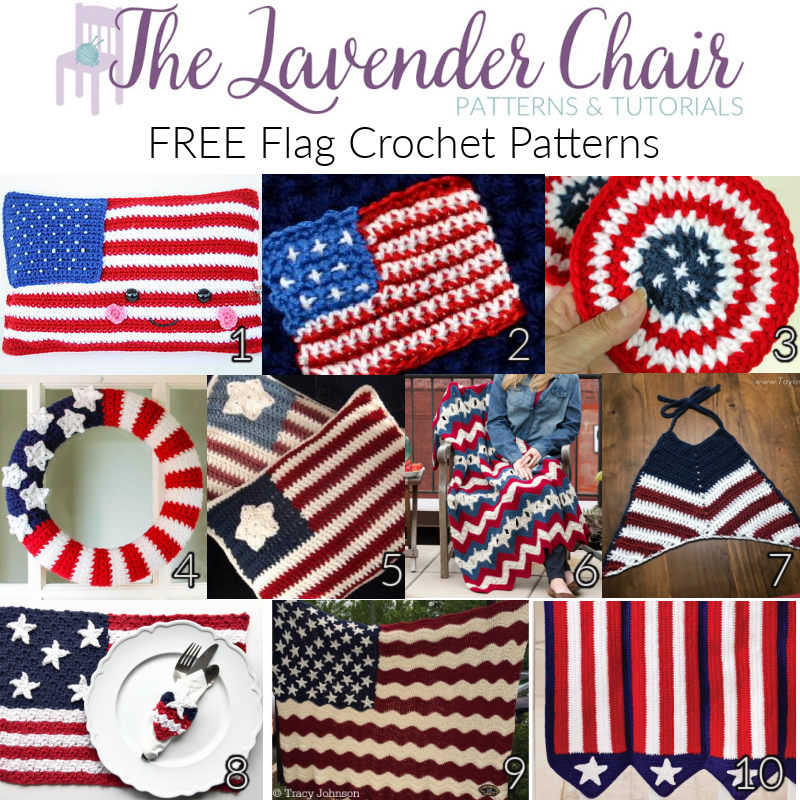 Free Flag Crochet Patterns - The Lavender Chair