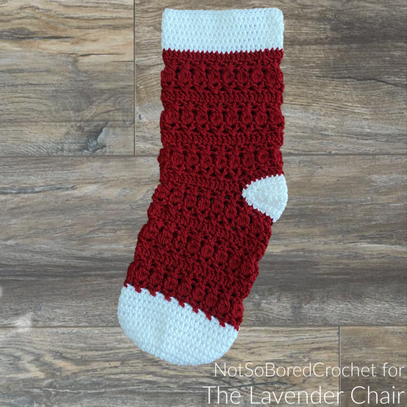 Crossed Bobble Stocking - Free Crochet Pattern - The Lavender Chair