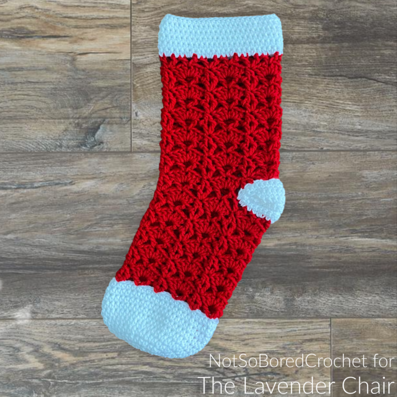Mildred Fan Stocking - Free Crochet Pattern - The Lavender Chair