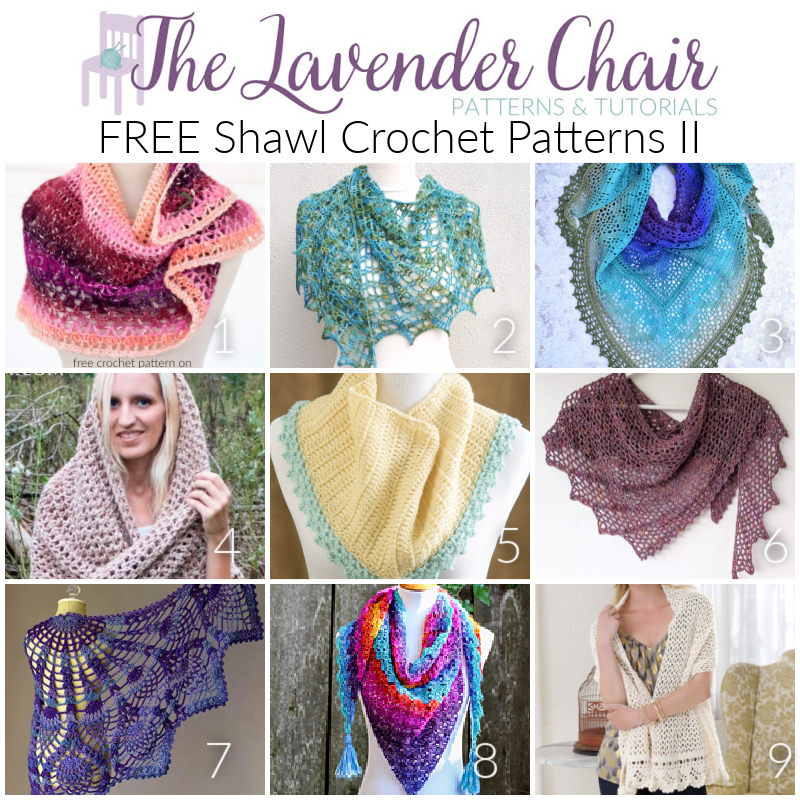 FREE Shawl Crochet Patterns II - The Lavender Chair