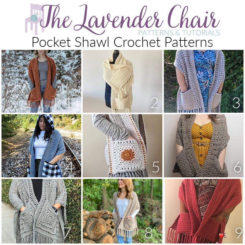 Pocket Shawl Crochet Patterns - The Lavender Chair