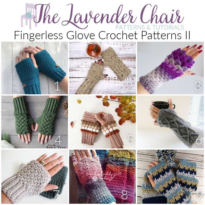 Fingerless Glove Crochet Patterns II - The Lavender Chair