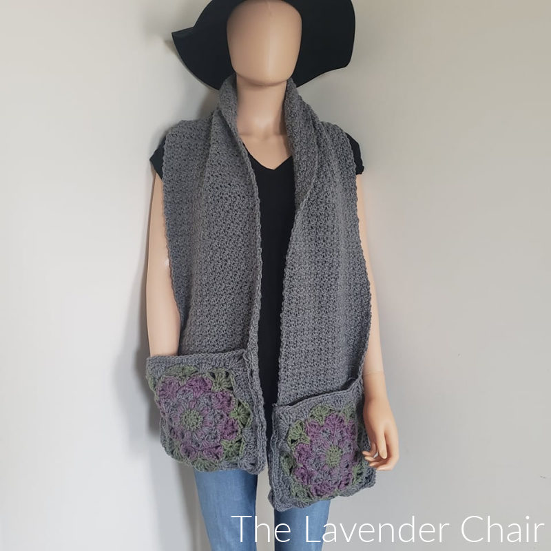 Kaleidoscope Lily Pocket Shawl - Free Crochet Pattern - The Lavender Chair