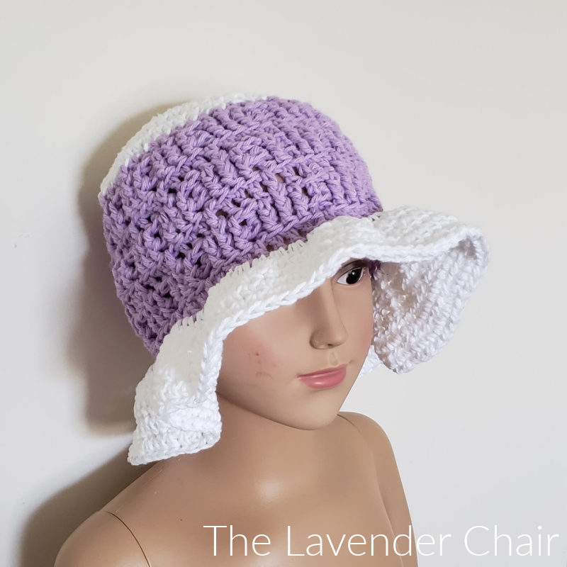 Textured Spike Sun Hat Child - Free Crochet Pattern - The Lavender Chair