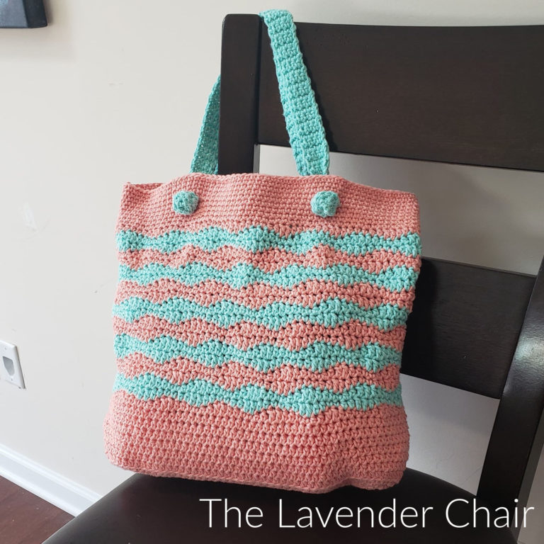 Wavy Market Tote Crochet Pattern - The Lavender Chair