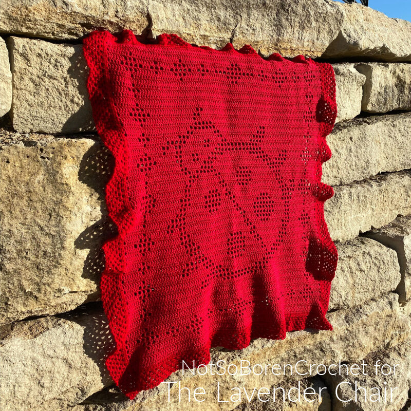 Filet Ladybug Blanket - Free Crochet Pattern - The Lavender Chair