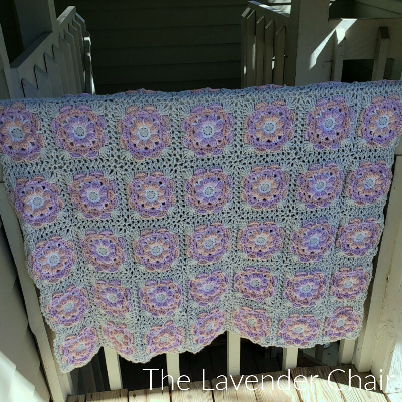 Lotus Blanket - Free Crochet Pattern - The Lavender Chair