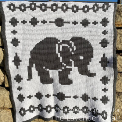 Read more about the article Mosaic Elephant Blanket Crochet Pattern