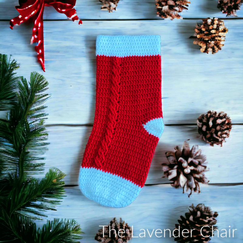 Cabled Stocking - Free Crochet Pattern - The Lavender Chair